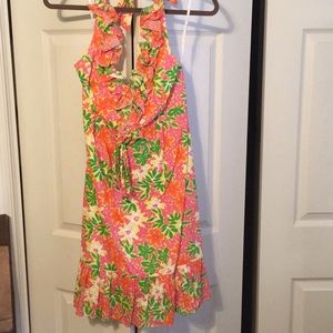 Lilly Pulitzer floral halter knee length dress